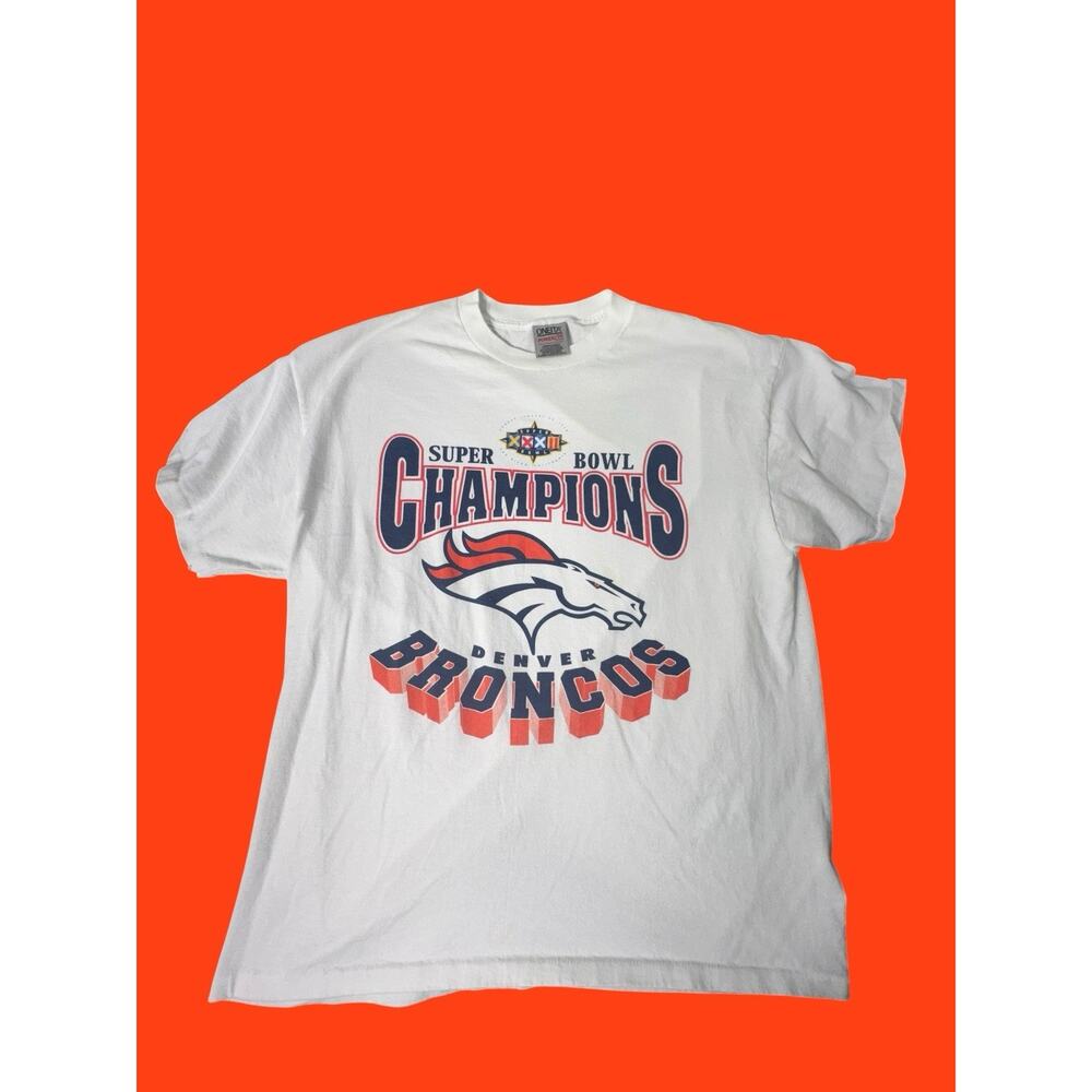 Vintage Denver Broncos Super Bowl XXXII Champions T Shirt Single Stitch Mens XL